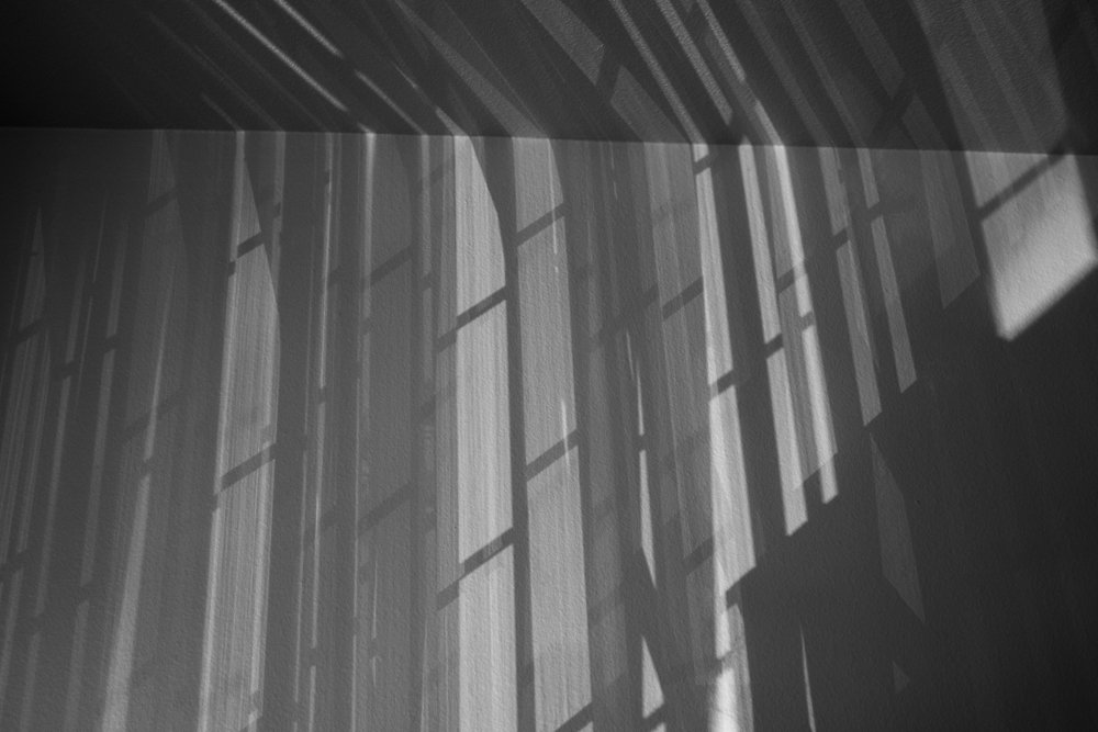 Shadows forms strange geometry in the morning sunlight.